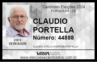 Candidato CLAUDIO PORTELLA 2024 - FORQUILHA - Eleições