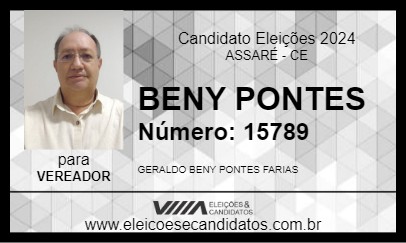 Candidato BENY PONTES 2024 - ASSARÉ - Eleições