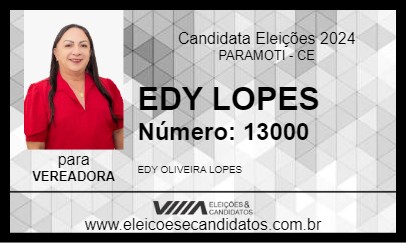 Candidato EDY LOPES   2024 - PARAMOTI - Eleições