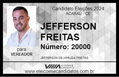 Candidato JEFFERSON FREITAS 2024 - ACARAÚ - Eleições