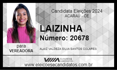 Candidato LAIZINHA 2024 - ACARAÚ - Eleições