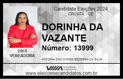 Candidato DORINHA DA VAZANTE 2024 - CROATÁ - Eleições