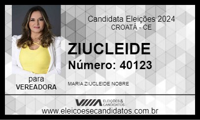 Candidato ZIUCLEIDE 2024 - CROATÁ - Eleições