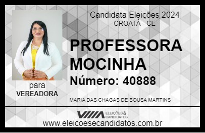 Candidato PROFESSORA MOCINHA 2024 - CROATÁ - Eleições