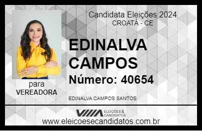 Candidato EDINALVA CAMPOS 2024 - CROATÁ - Eleições