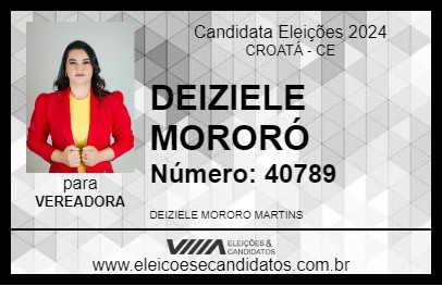 Candidato DEIZIELE MORORÓ 2024 - CROATÁ - Eleições