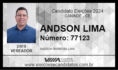 Candidato ANDSON LIMA 2024 - CANINDÉ - Eleições