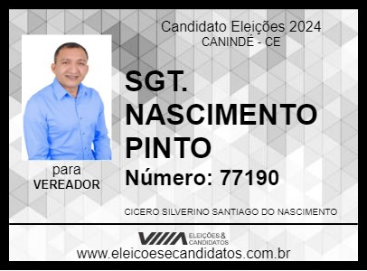 Candidato SGT. NASCIMENTO PINTO 2024 - CANINDÉ - Eleições