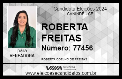 Candidato ROBERTA FREITAS 2024 - CANINDÉ - Eleições