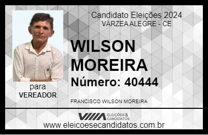 Candidato WILSON COM W 2024 - VÁRZEA ALEGRE - Eleições