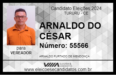 Candidato ARNALDO DO CÉSAR 2024 - TURURU - Eleições