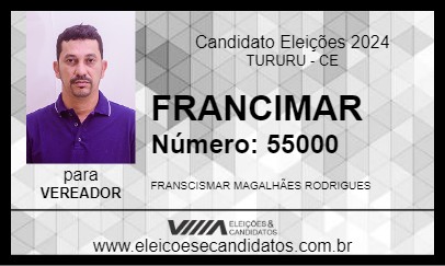 Candidato FRANCIMAR 2024 - TURURU - Eleições