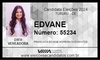 Candidato EDVANE 2024 - TURURU - Eleições