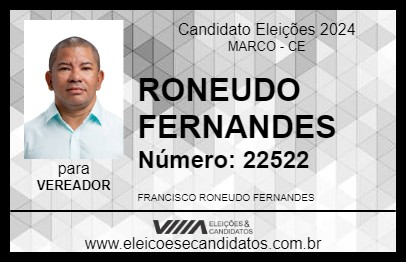 Candidato RONEUDO FERNANDES 2024 - MARCO - Eleições