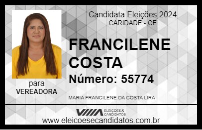 Candidato FRANCILENE COSTA 2024 - CARIDADE - Eleições