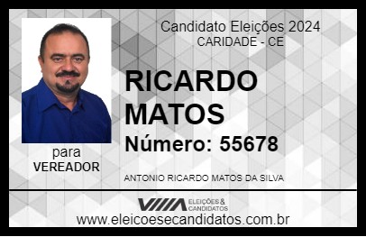 Candidato RICARDO MATOS 2024 - CARIDADE - Eleições