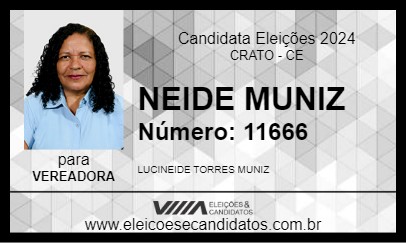 Candidato NEIDE MUNIZ 2024 - CRATO - Eleições