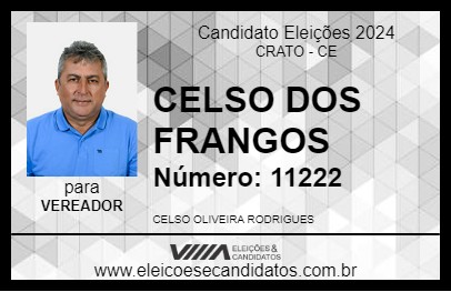 Candidato CELSO DOS FRANGOS 2024 - CRATO - Eleições