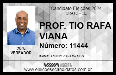 Candidato PROF. TIO RAFA VIANA 2024 - CRATO - Eleições