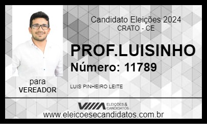 Candidato PROF.LUISINHO 2024 - CRATO - Eleições