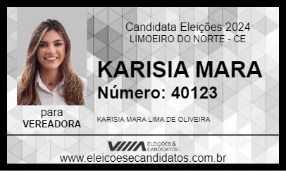 Candidato KARISIA MARA 2024 - LIMOEIRO DO NORTE - Eleições