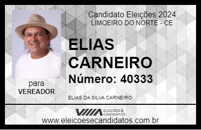 Candidato ELIAS CARNEIRO 2024 - LIMOEIRO DO NORTE - Eleições