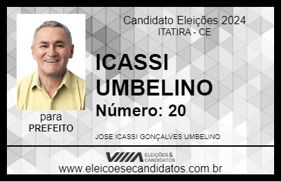 Candidato ICASSI UMBELINO 2024 - ITATIRA - Eleições