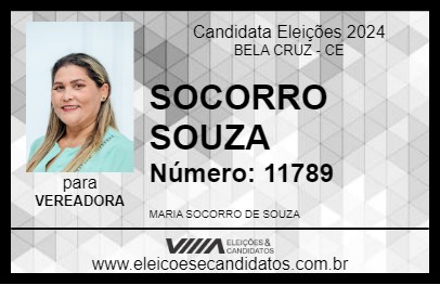 Candidato SOCORRO SOUZA 2024 - BELA CRUZ - Eleições