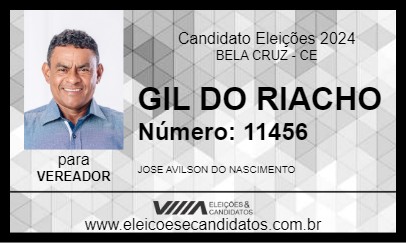 Candidato GIL DO RIACHO 2024 - BELA CRUZ - Eleições