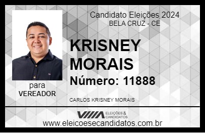 Candidato KRISNEY MORAIS 2024 - BELA CRUZ - Eleições