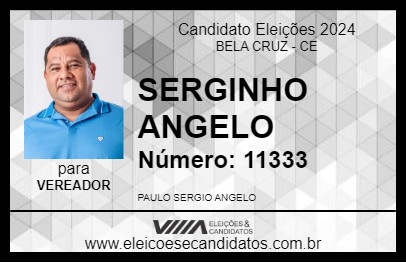 Candidato SERGINHO ANGELO 2024 - BELA CRUZ - Eleições