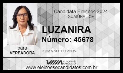 Candidato LUZANIRA 2024 - GUAIÚBA - Eleições