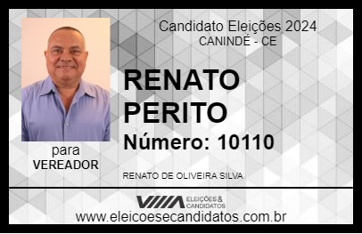 Candidato RENATO PERITO 2024 - CANINDÉ - Eleições