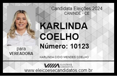 Candidato KARLINDA COELHO 2024 - CANINDÉ - Eleições