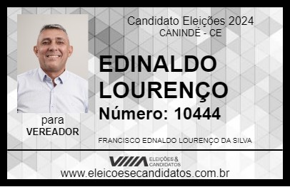 Candidato EDINALDO LOURENÇO 2024 - CANINDÉ - Eleições