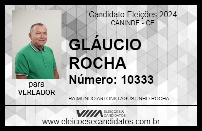 Candidato GLÁUCIO ROCHA 2024 - CANINDÉ - Eleições