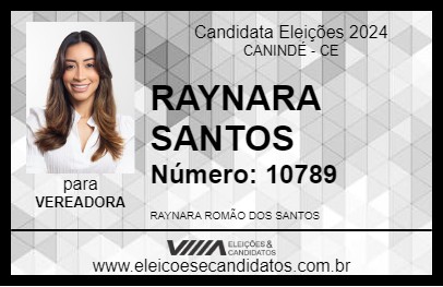 Candidato RAYNARA SANTOS 2024 - CANINDÉ - Eleições