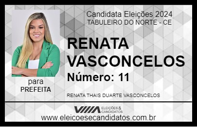 Candidato RENATA VASCONCELOS 2024 - TABULEIRO DO NORTE - Eleições