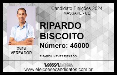 Candidato RIPARDO BISCOITO 2024 - MASSAPÊ - Eleições