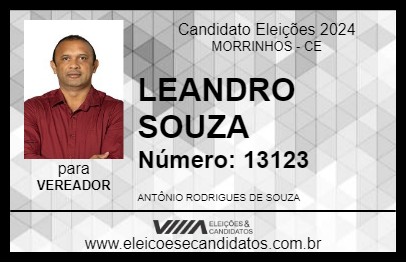 Candidato LEANDRO  SOUZA 2024 - MORRINHOS - Eleições