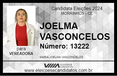 Candidato JOELMA  VASCONCELOS 2024 - MORRINHOS - Eleições