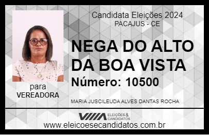 Candidato NEGA DO ALTO DA BOA VISTA 2024 - PACAJUS - Eleições