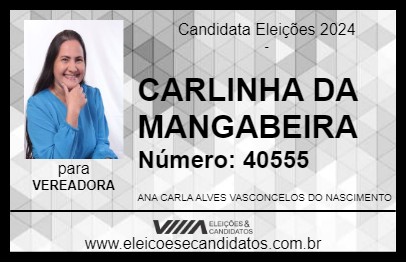 Candidato CARLINHA DA MANGABEIRA 2024 - PACAJUS - Eleições