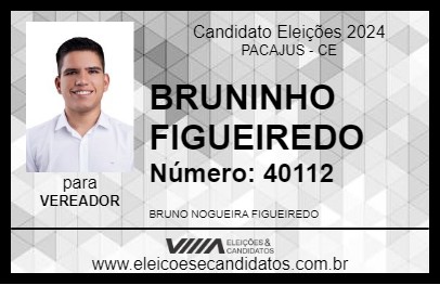 Candidato BRUNINHO FIGUEIREDO 2024 - PACAJUS - Eleições