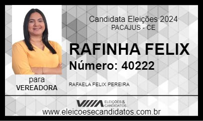 Candidato RAFINHA FELIX 2024 - PACAJUS - Eleições