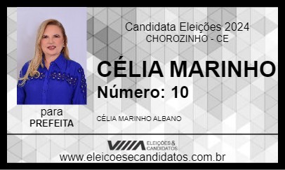 Candidato CÉLIA MARINHO  2024 - CHOROZINHO - Eleições