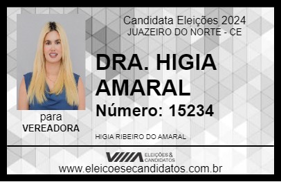 Candidato DRA. HIGIA AMARAL 2024 - JUAZEIRO DO NORTE - Eleições