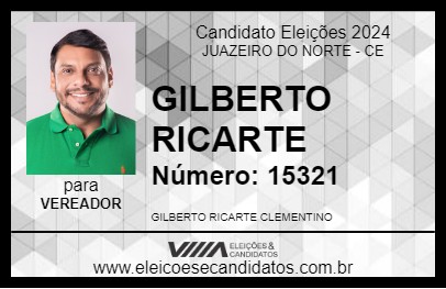 Candidato GILBERTO RICARTE 2024 - JUAZEIRO DO NORTE - Eleições