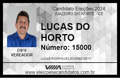 Candidato LUCAS DO HORTO 2024 - JUAZEIRO DO NORTE - Eleições