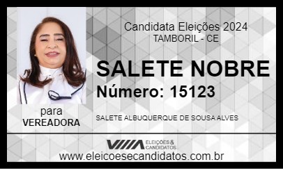 Candidato SALETE NOBRE 2024 - TAMBORIL - Eleições